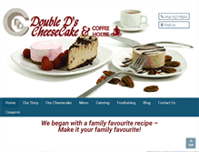 Tablet Screenshot of double-ds-cheesecake.com